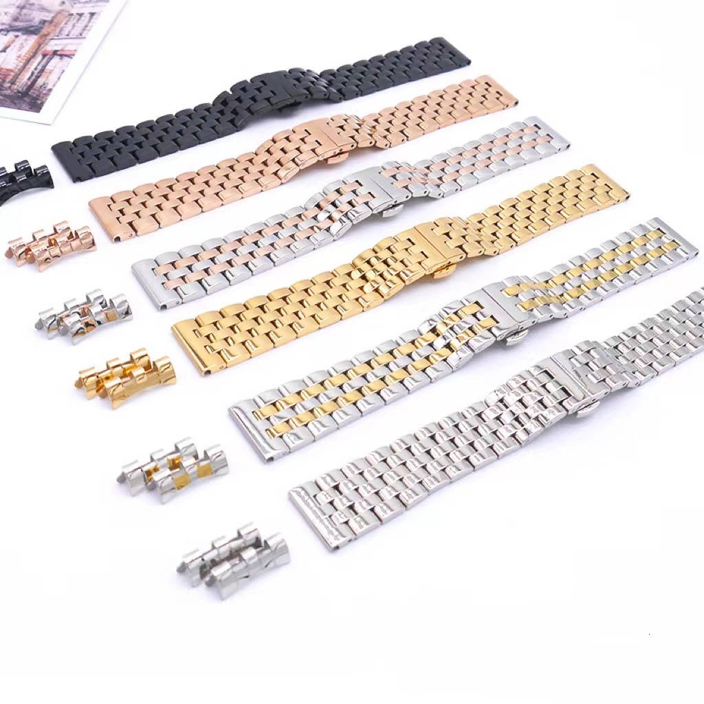 Factories Custom Stainless Steel Metal Watch Strap 10-24 mm Metal Band for Men Women