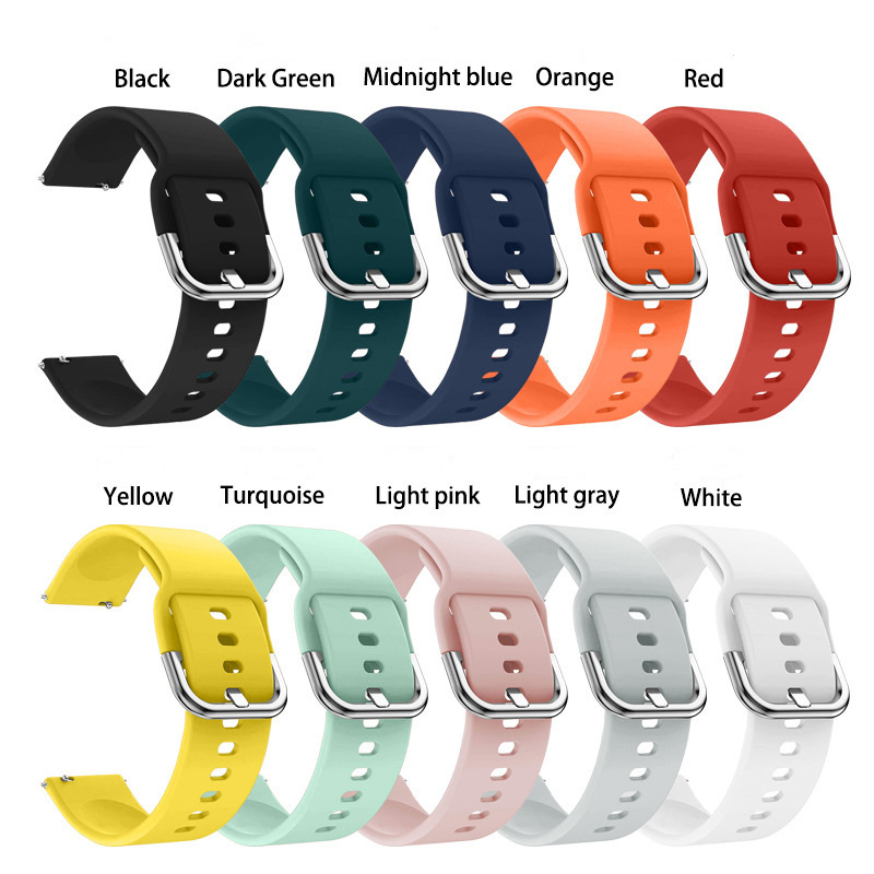 2023 high quality multi-color various rubber customized silicone smart watch strap band for galaxy active 2 watch bands