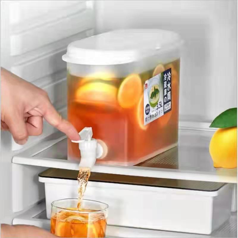 3.5L Beverage Dispenser 3500ml Cool Water Pitcher ice Kettle Fruit Tea Pot Cold Water Bucket 3.5L Water Jug for Lemonade Summer