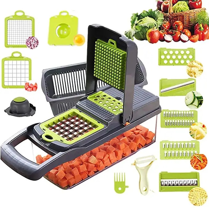 Multifunctional Kitchen Vegetable Cutter 12 in 1 Fruit potato Vegetable chopper Grater Slicer