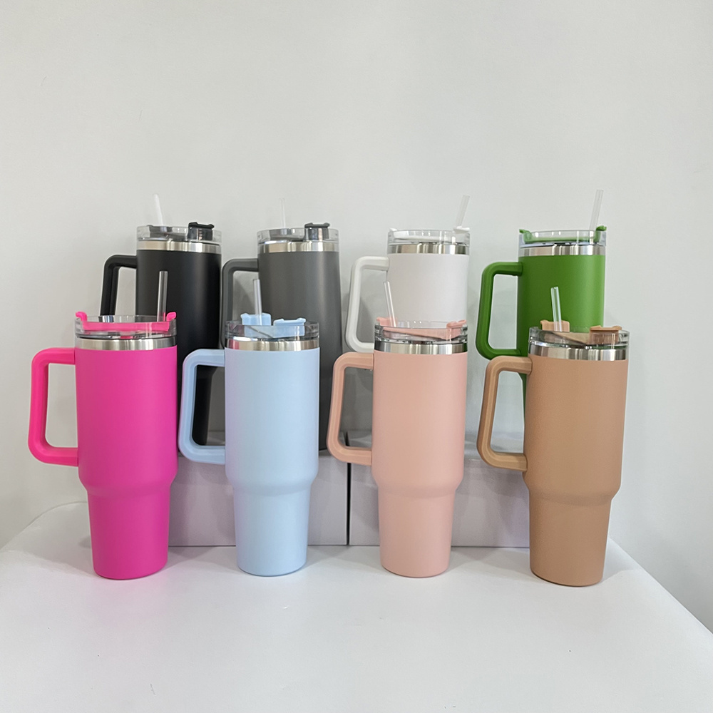 double walled vacuum insulated H1.0 Tumbler  wholesale colorful 40oz multiple colors coffee Quencher tumbler with handle