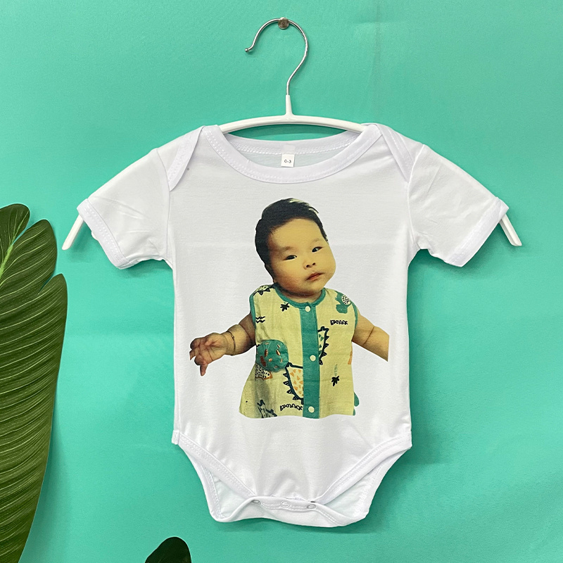 US warehouse polyester baby onesie all sizes American Unisex Sizes jumpsuit blanks Short Sleeve baby  cloth for sublimation