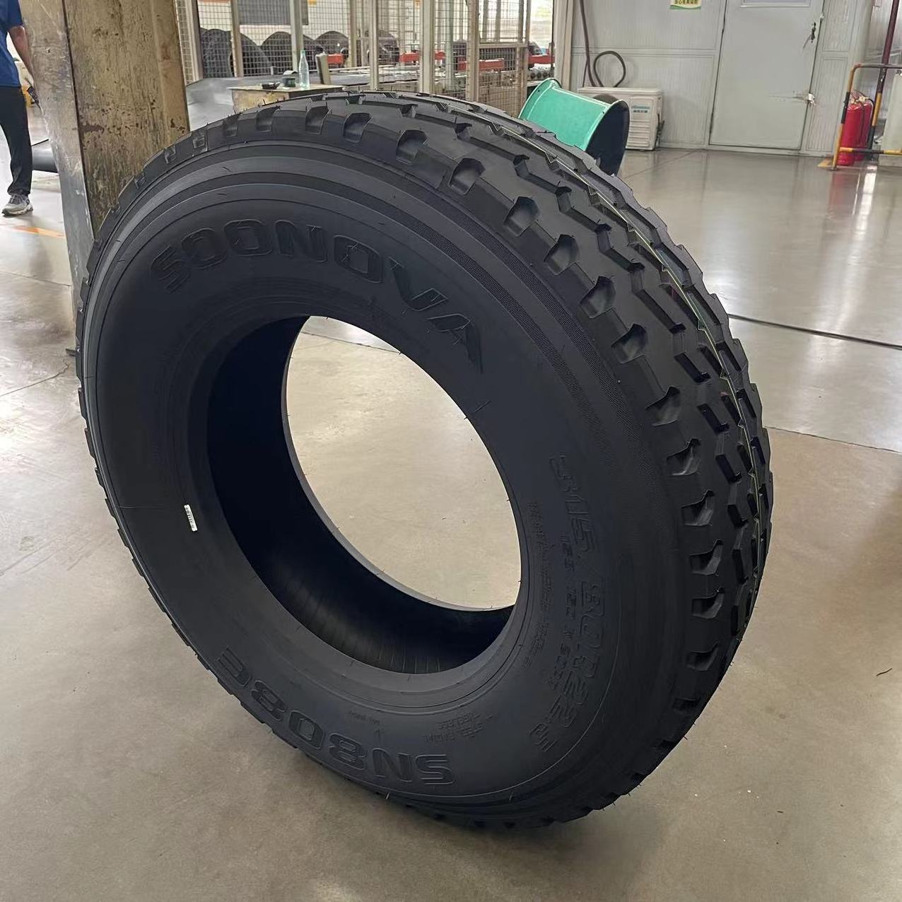 SOONOVA SN808E 315/80r22.5 tyre china tyres manufacturing for truck tubeless offroad trailer tires