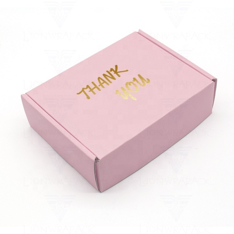 Custom Logo Underwear clothing Mailer paper Box Cosmetic Mailing Skin Care Corrugated Packaging design Pink Shipping Boxes