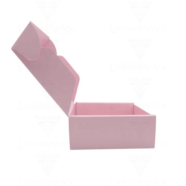 Custom Logo Underwear clothing Mailer paper Box Cosmetic Mailing Skin Care Corrugated Packaging design Pink Shipping Boxes