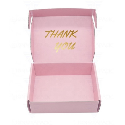 Custom Logo Underwear clothing Mailer paper Box Cosmetic Mailing Skin Care Corrugated Packaging design Pink Shipping Boxes