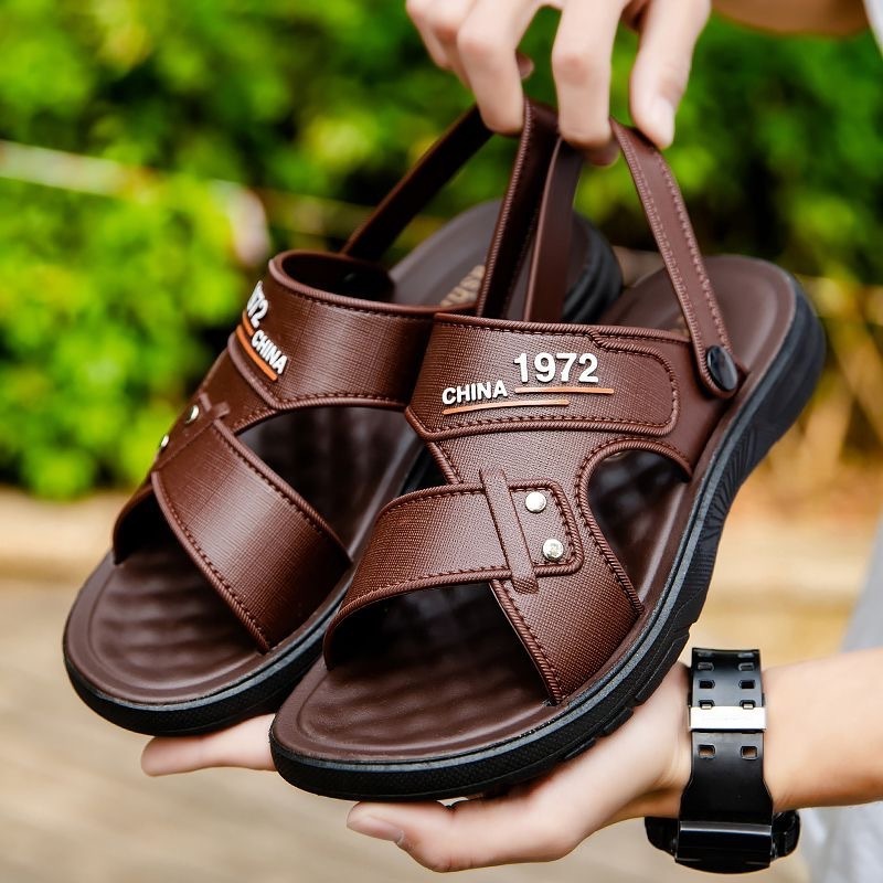 2024 factory price cheap flat sandals for men black beach arabic sandals for men