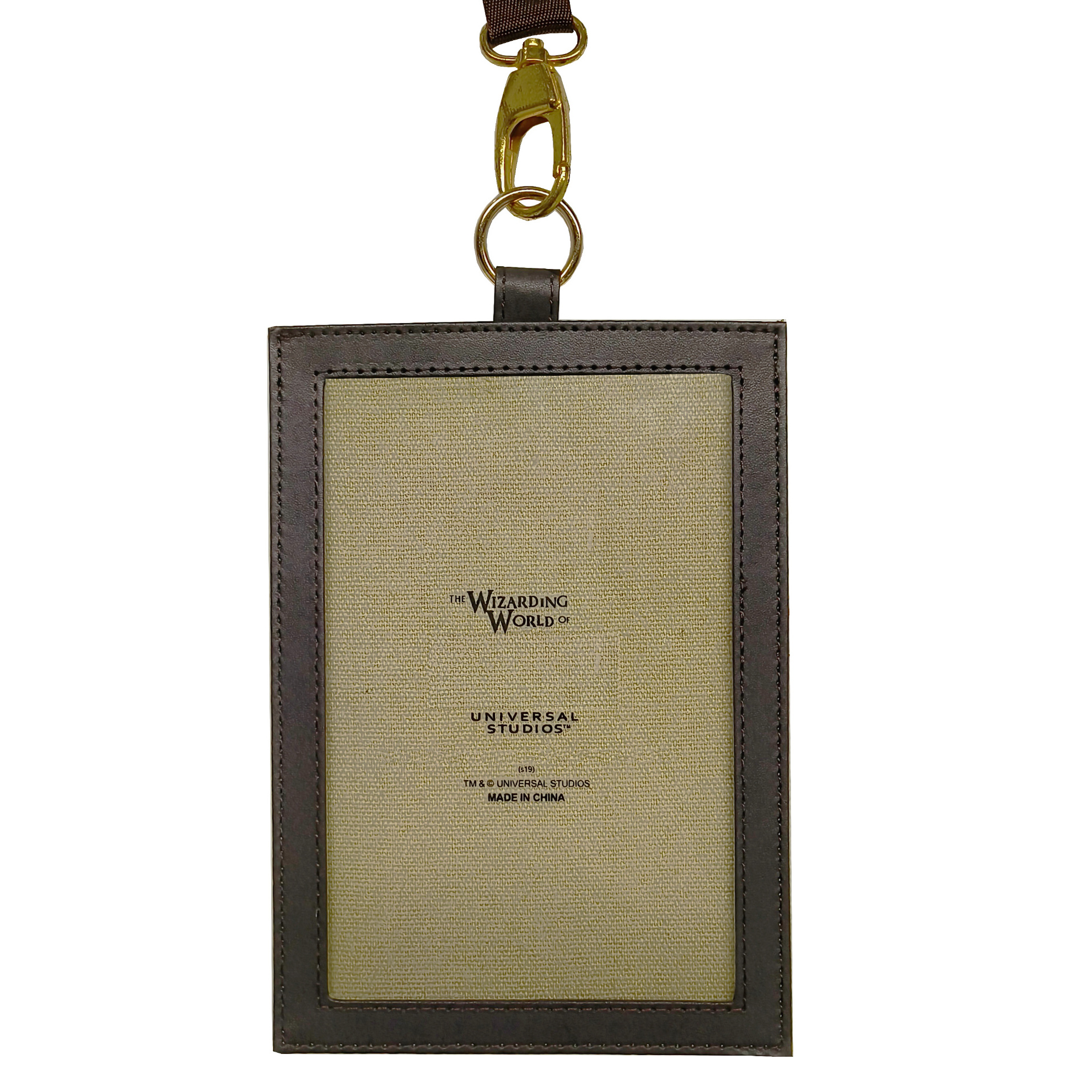 Badge Holder One Side PU with Another Side Canvas Prevent Violent Pulling Safety Buckle