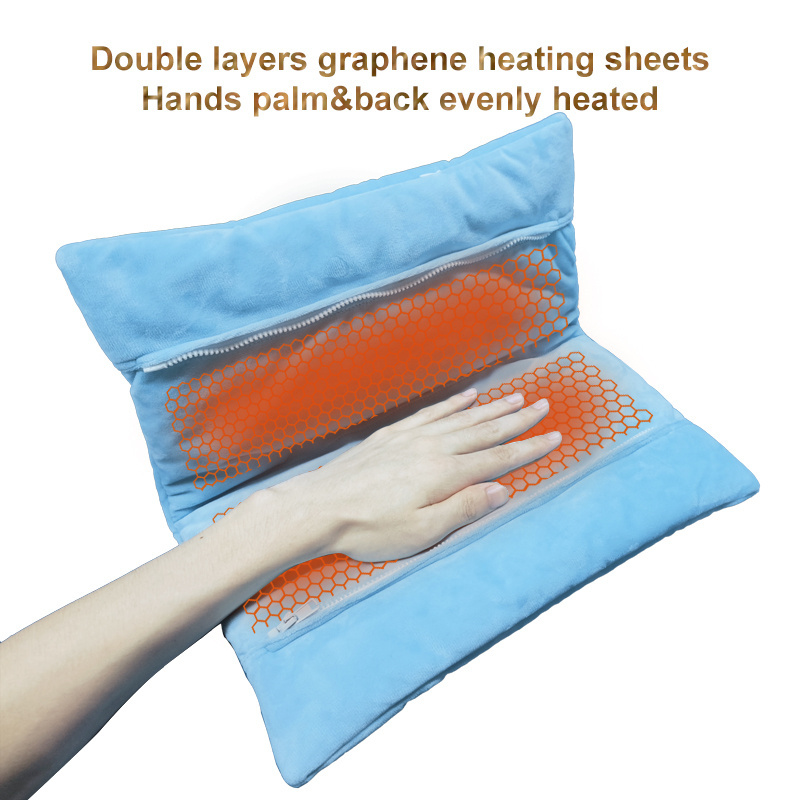 Super Soft Fabric Durable Graphene Heating Pad Winter Hand Warmer Office Heating Cushion