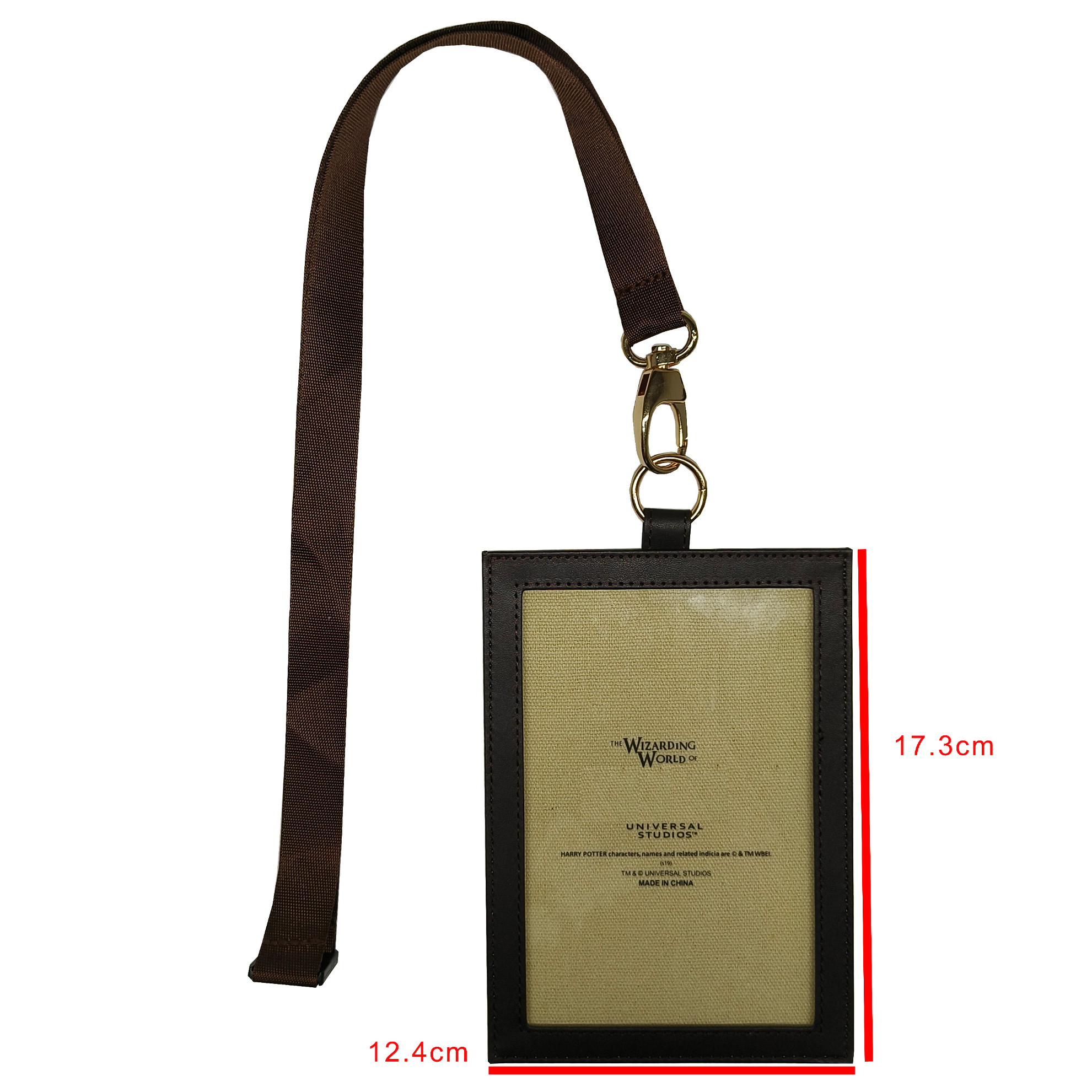 Prevent Violent Pulling Safety Buckle PU Leather ID Card Badge Holder