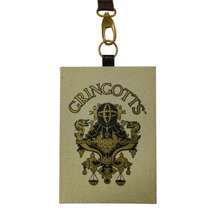 Badge Holder One Side PU with Another Side Canvas Prevent Violent Pulling Safety Buckle