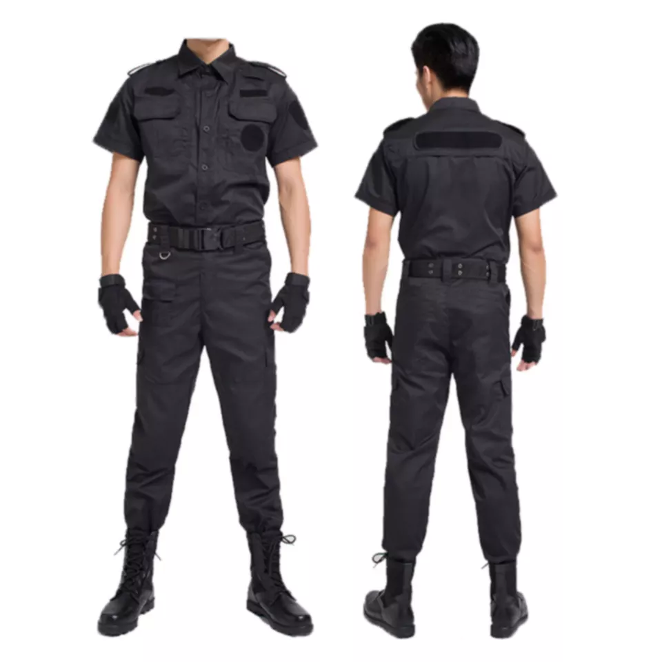 Custom made wholesale logo security guard uniform work shirt wholesale oem service custom made guard security uniforms