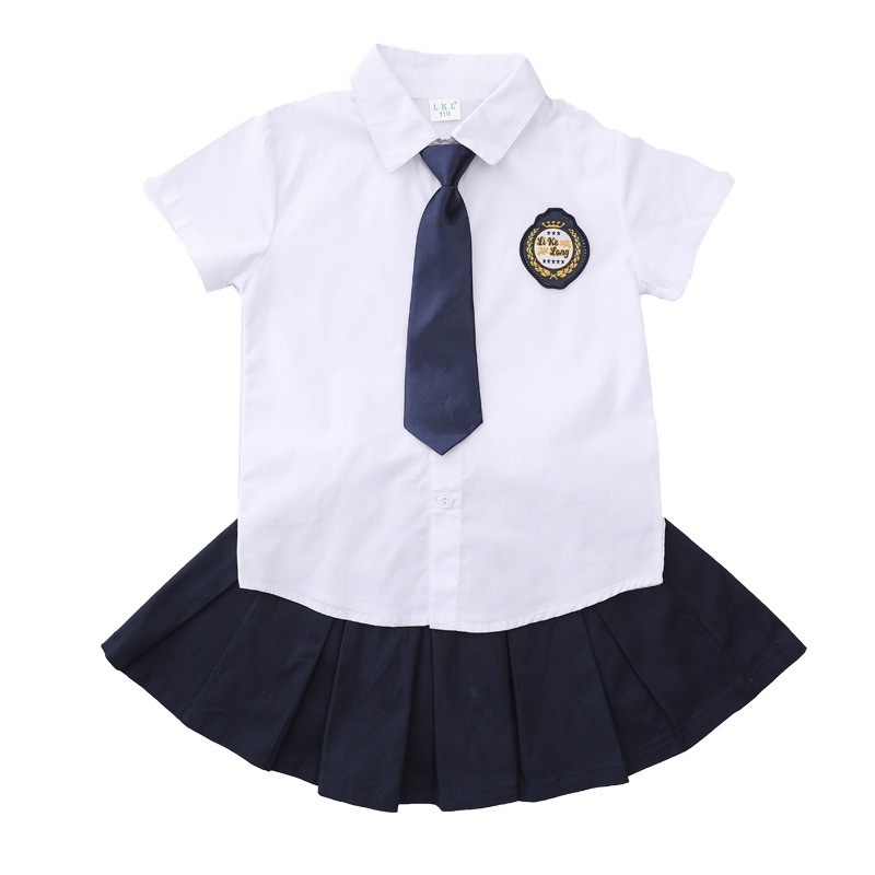 Kindergarten Dress Children Short Sleeve Suit School Uniform Shirt Shorts Short Skirt Boys And Girls Primary School Dress