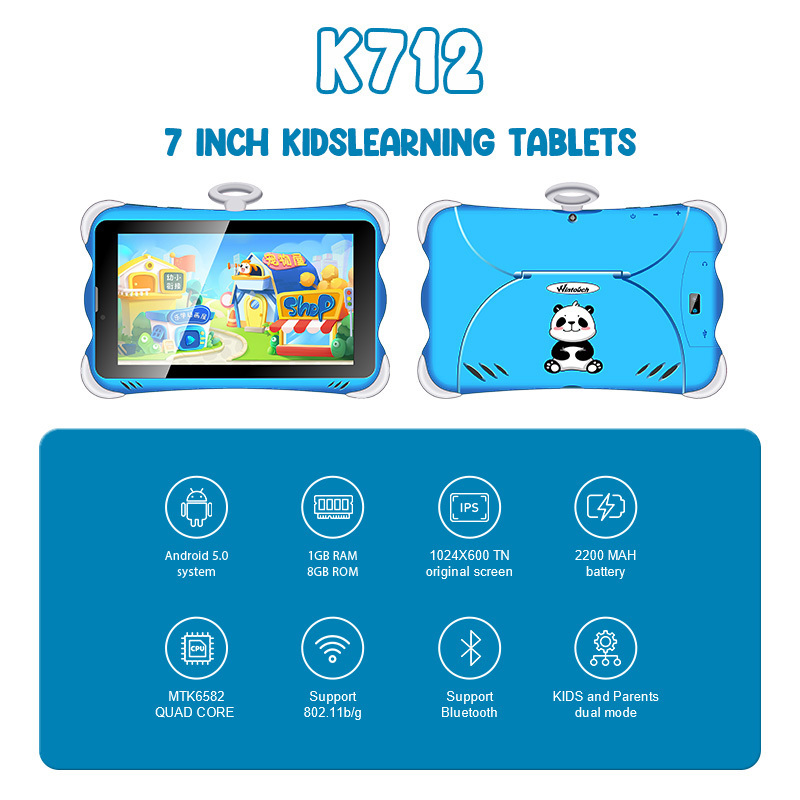 Wholesale custom 7 inch sim card learning educational tablet for kids