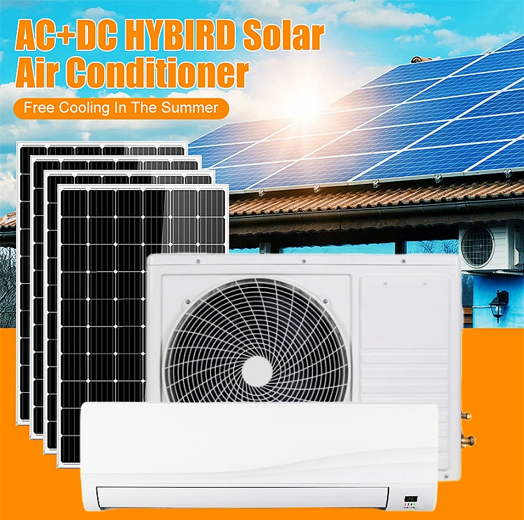 9000 12000 18000 20000 24000 30000 32000 36000 BTU Off Grid Solar Power DC AC Air Conditioner With Solar Panels