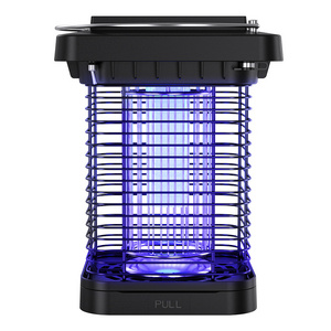 2024 Multifunctional LED Light Trapper Household Courtyard Solar Bug Zapper Outdoor Electric Mosquito Killing Lamp For Camping