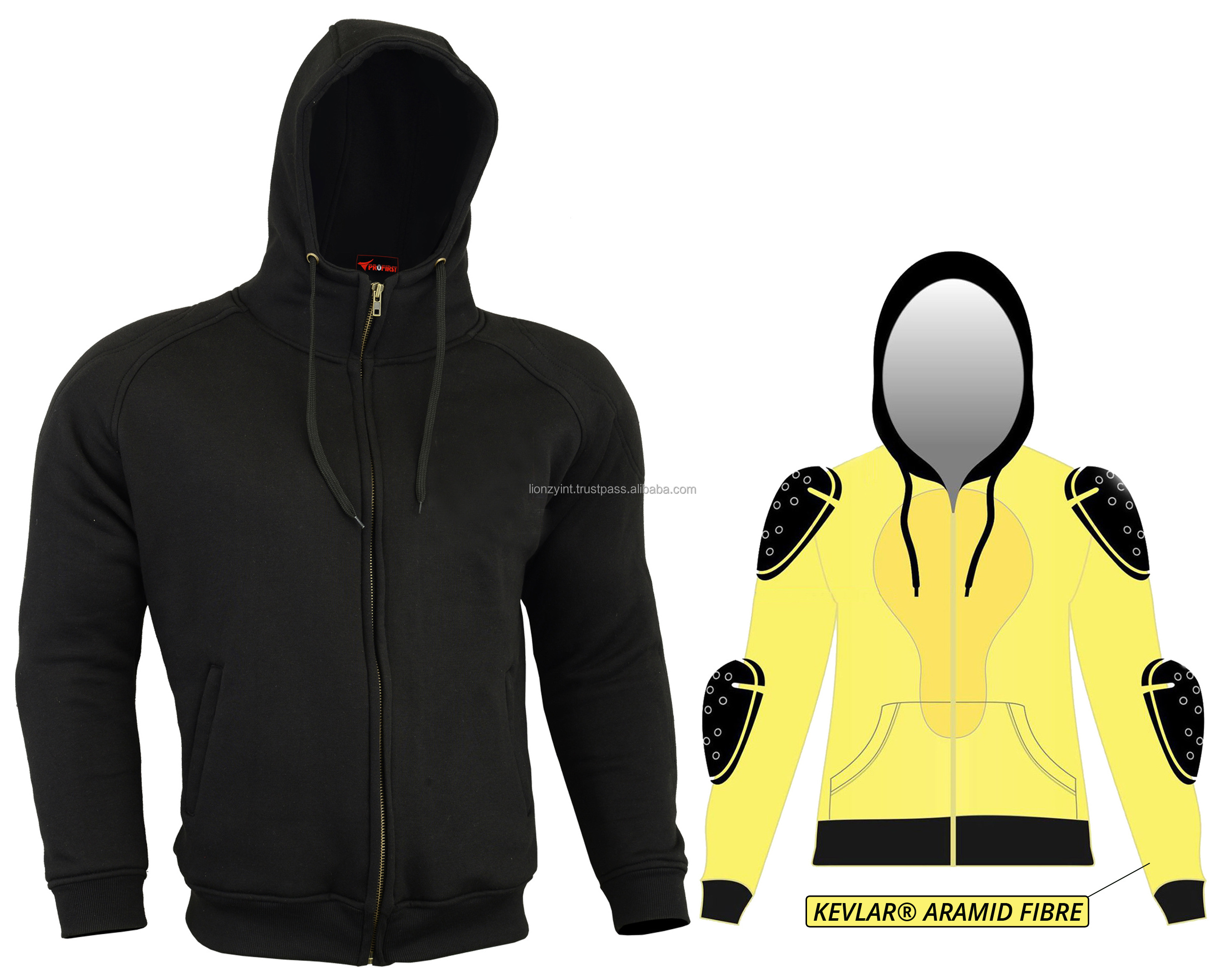 Motorbike Protective Hoodie For Unisex With Protected Lining Hoodie Racing Jacket And Padding Protection Manufacturer