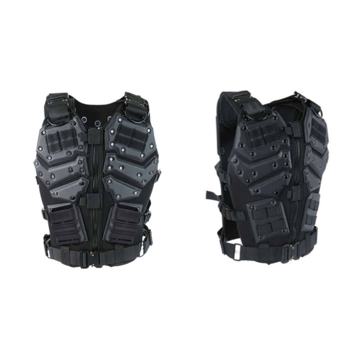 Adjustable Protective Equipment Weight Molle Combat Gilet Noir Harness Plate Carrier Tactical Vest