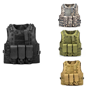 Heavy Duty Plate Carrier Adjustable Lightweight Oxford Protective Tactical Vest with Molle System