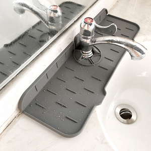 Manufacturer Hot Sale Silicon Sink Faucet Mat Sink Splash Guard Drip Catcher for Sink Faucet Mat Behind Faucet for Kitchen