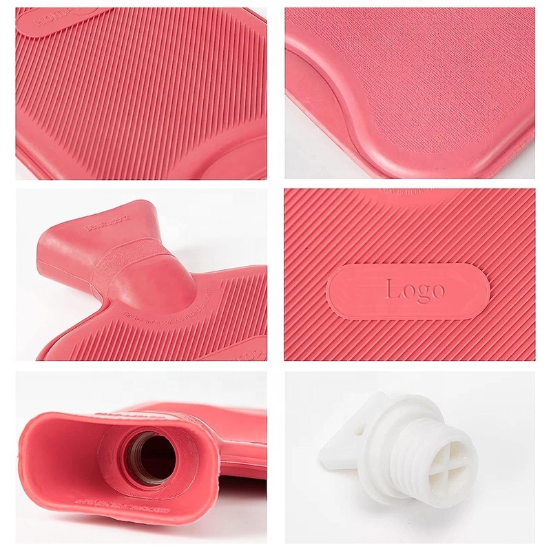 Hot Water Bag Customized Silicone Reusable Rubber Hot Water Bottle for Neck, Shoulder Pain and Hand Feet Warmer