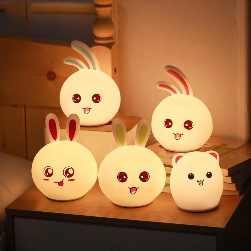 Eco-friendly Cute Lamp BPA Free Silicone Cute Cartoon Customized Baby Room Decoration Night Light