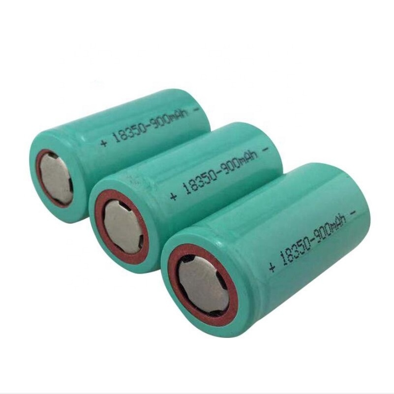 Cylinder lithium ion rechargeable batteries 1100mah 10c 5c flashlight li ion icr18350 18350 battery cell 3.7v 900mah 800mah