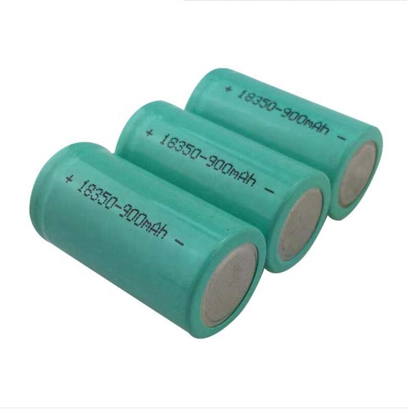 Cylinder lithium ion rechargeable batteries 1100mah 10c 5c flashlight li ion icr18350 18350 battery cell 3.7v 900mah 800mah