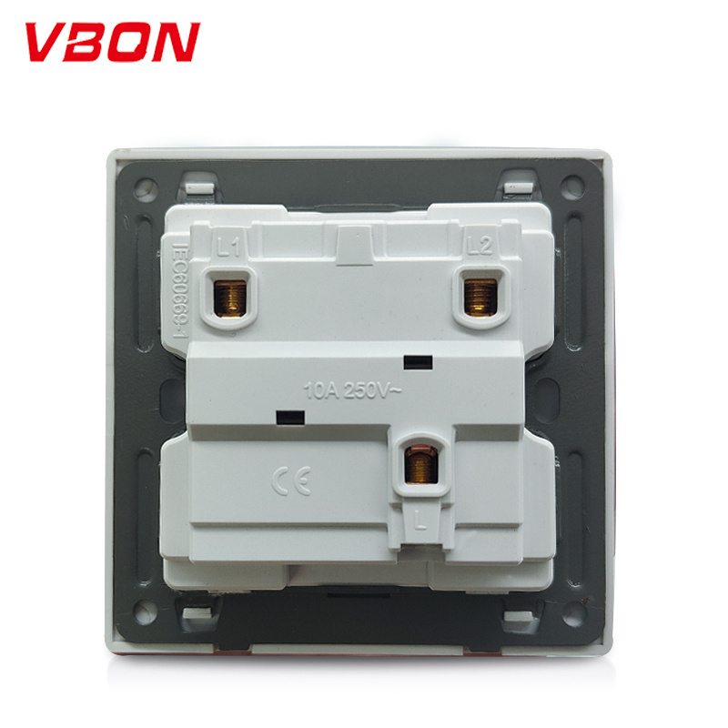 European Standard Wall Switch And Socket Russia Home Application 2 Gang 1 Way Wall Switch 10a Light Switch