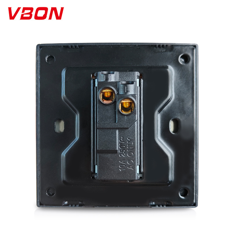 VBQN Wall Switch Golden-Plated Frame 1gang1way Light Control Electric Switch