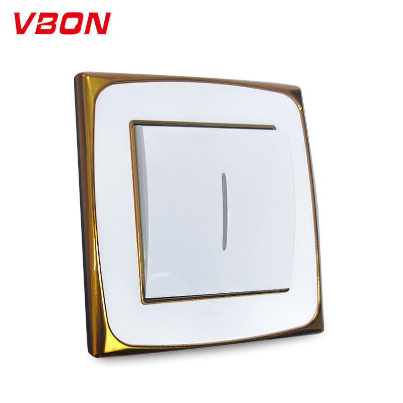 Hot Sale 1gang1way Light LED Control Switch Luxury Switch For Hotel