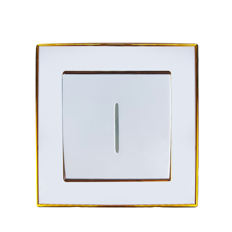 VBQN Wall Switch Golden-Plated Frame 1gang1way Light Control Electric Switch