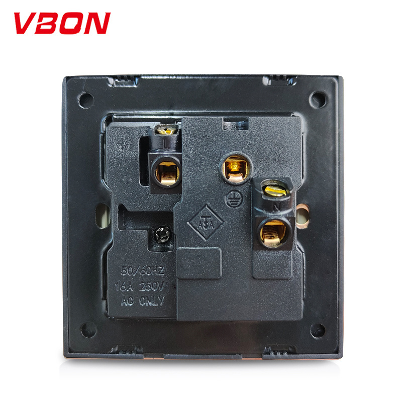 VBQN PC Switches and Socket 16A 5 Pin Universal Socket And Light Switch on off With Neon