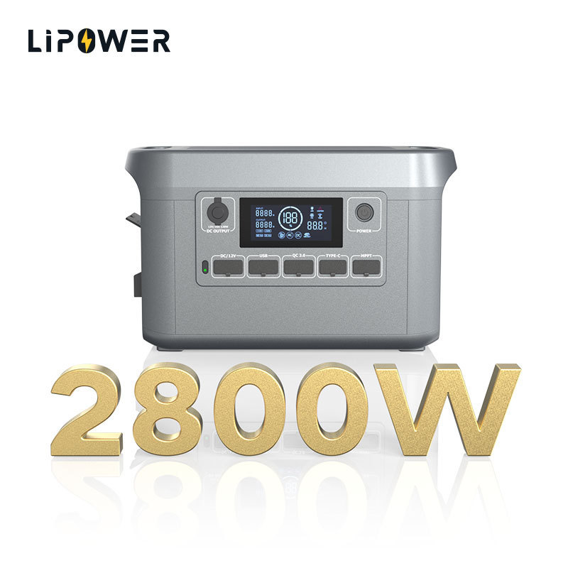 Lipower 1000W 1500W 2000W 2800W Large Capacity Power Pack 200W Portable Smart Solar Power Generator 110V 220V For Home Outdoor