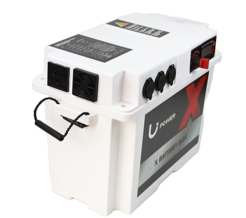 12v automotive 18650 holder ip65 abs inverter and battery boxes with USB DC AC ports marine