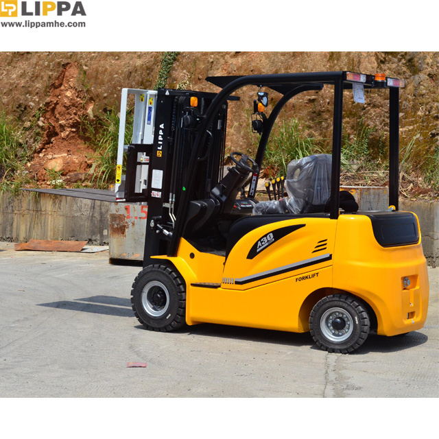 forklift with CASCADE attachment slip sheets food and beverage construction electric forklift 2.5t with push pulls attachment