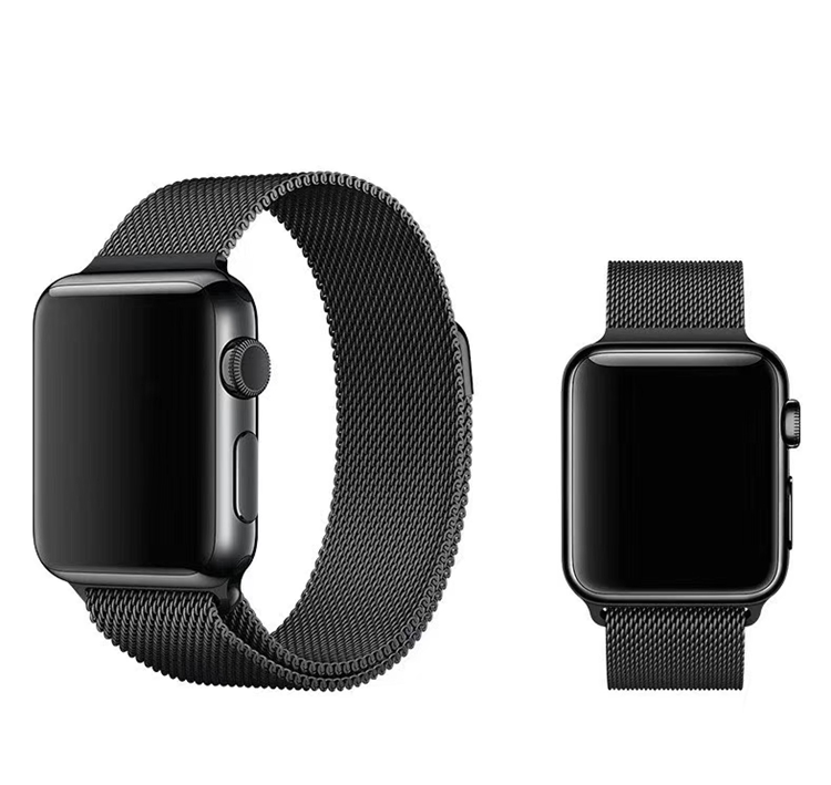 Stainless Steel Magnetic Mesh Milanese Loop Watch Bands For Apple Watch Strap