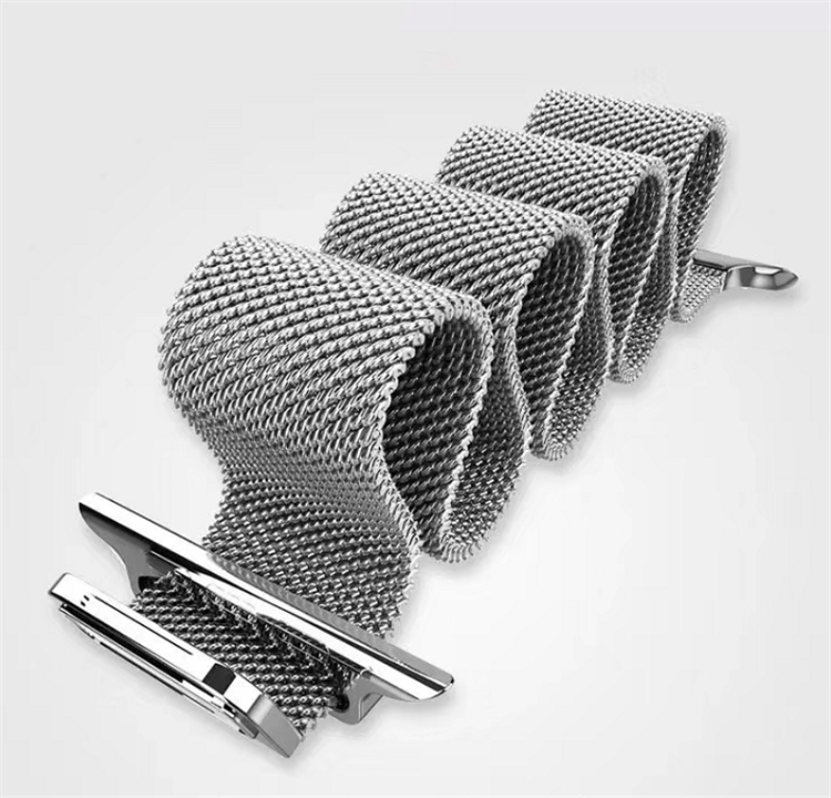 Stainless Steel Magnetic Mesh Milanese Loop Watch Bands For Apple Watch Strap