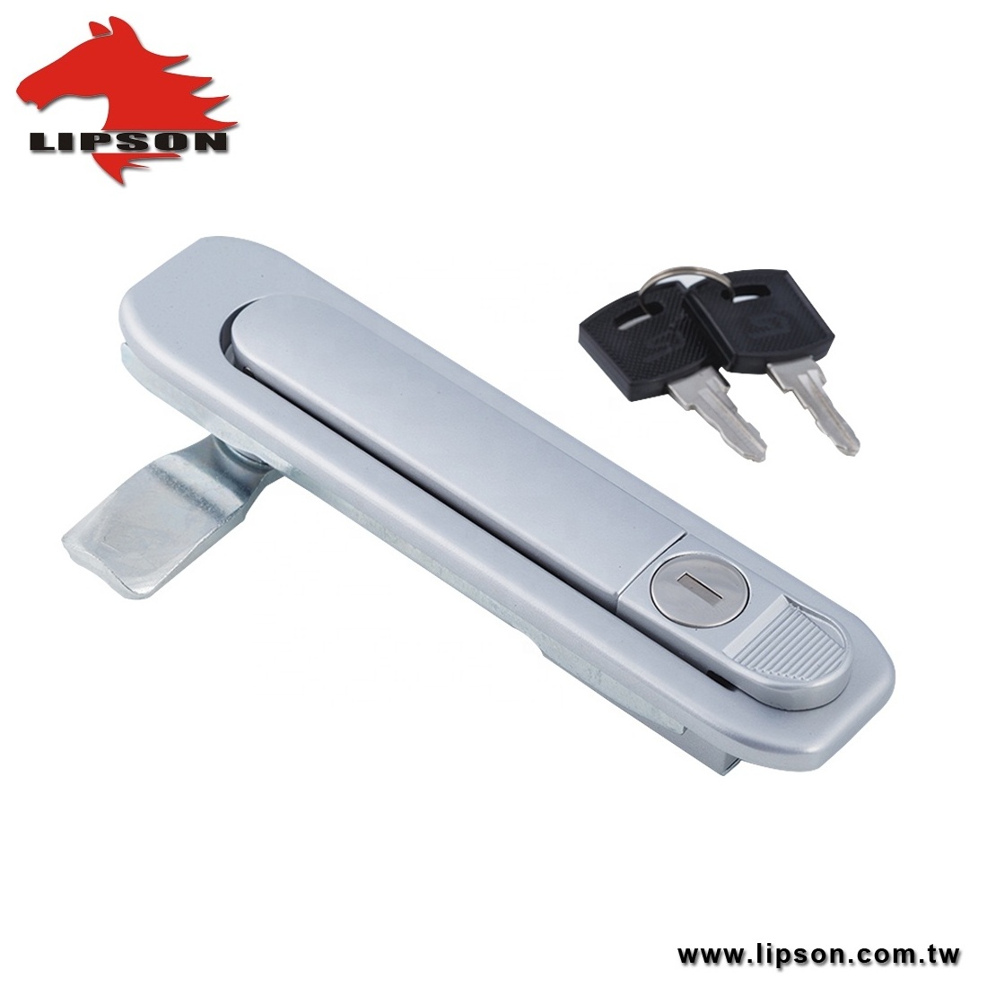 LM-738-1A Industrial Cabinet Door Swing Handle Lock Push Button Cam Cabinet Latch Lift and Turn Electrical Panel Lock