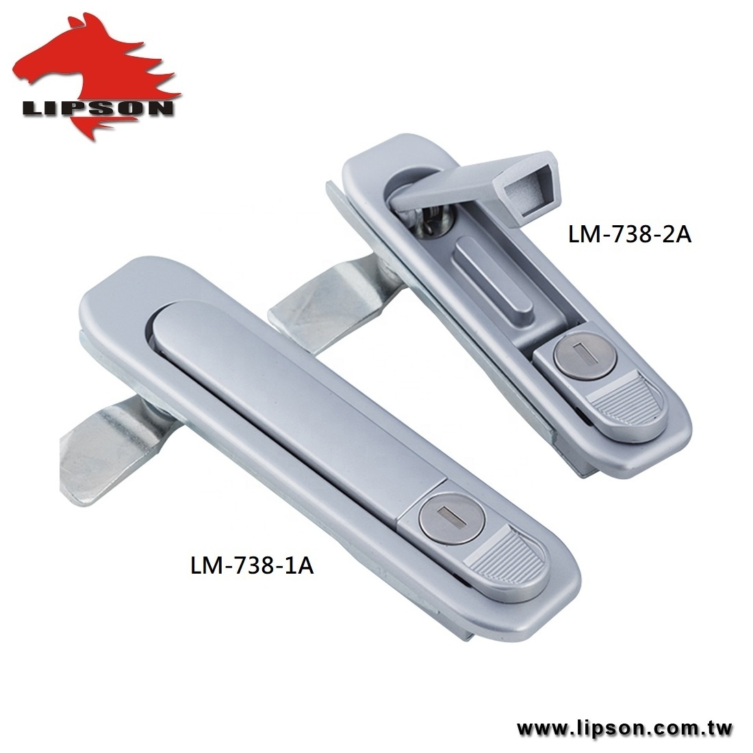 LM-738-1A Industrial Cabinet Door Swing Handle Lock Push Button Cam Cabinet Latch Lift and Turn Electrical Panel Lock