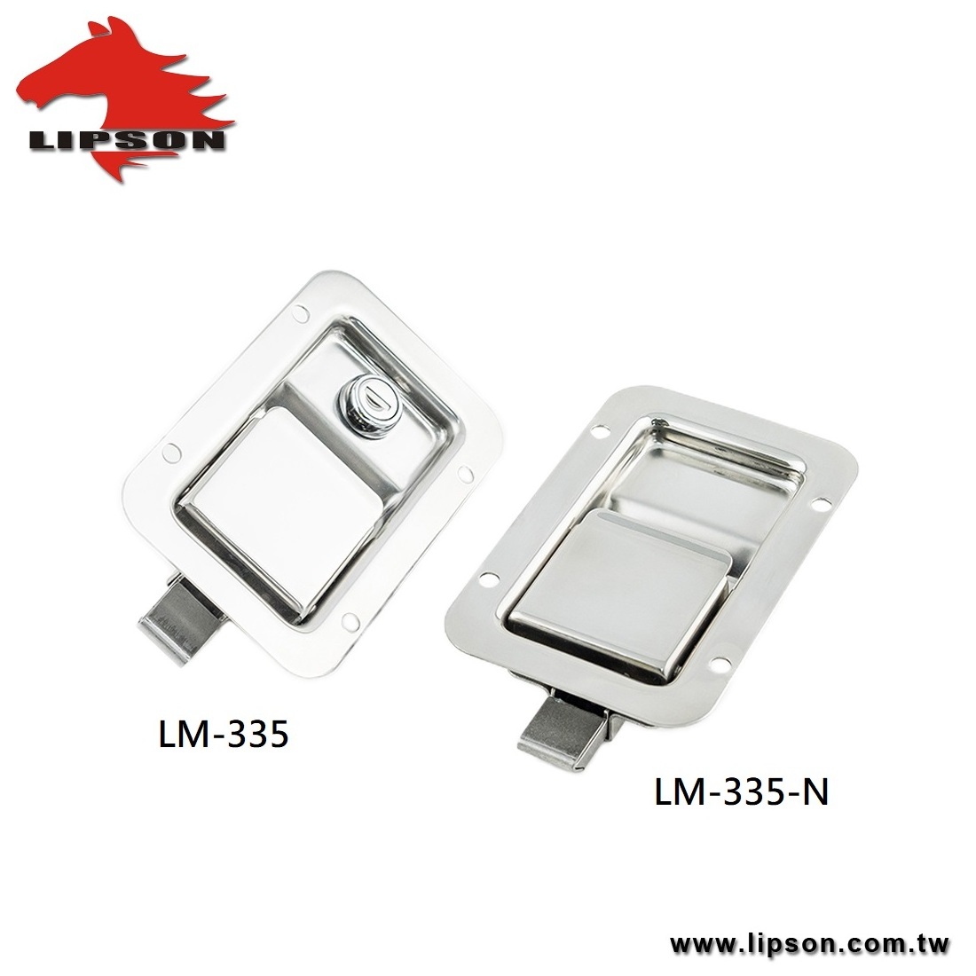 LM-335-N Stainless steel Tool Box Latch Paddle Trailer Rear Semi Body Recessed Handle Truck Door Lock