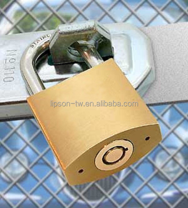 60mm Double Locking Mechanism tunular key brass padlock