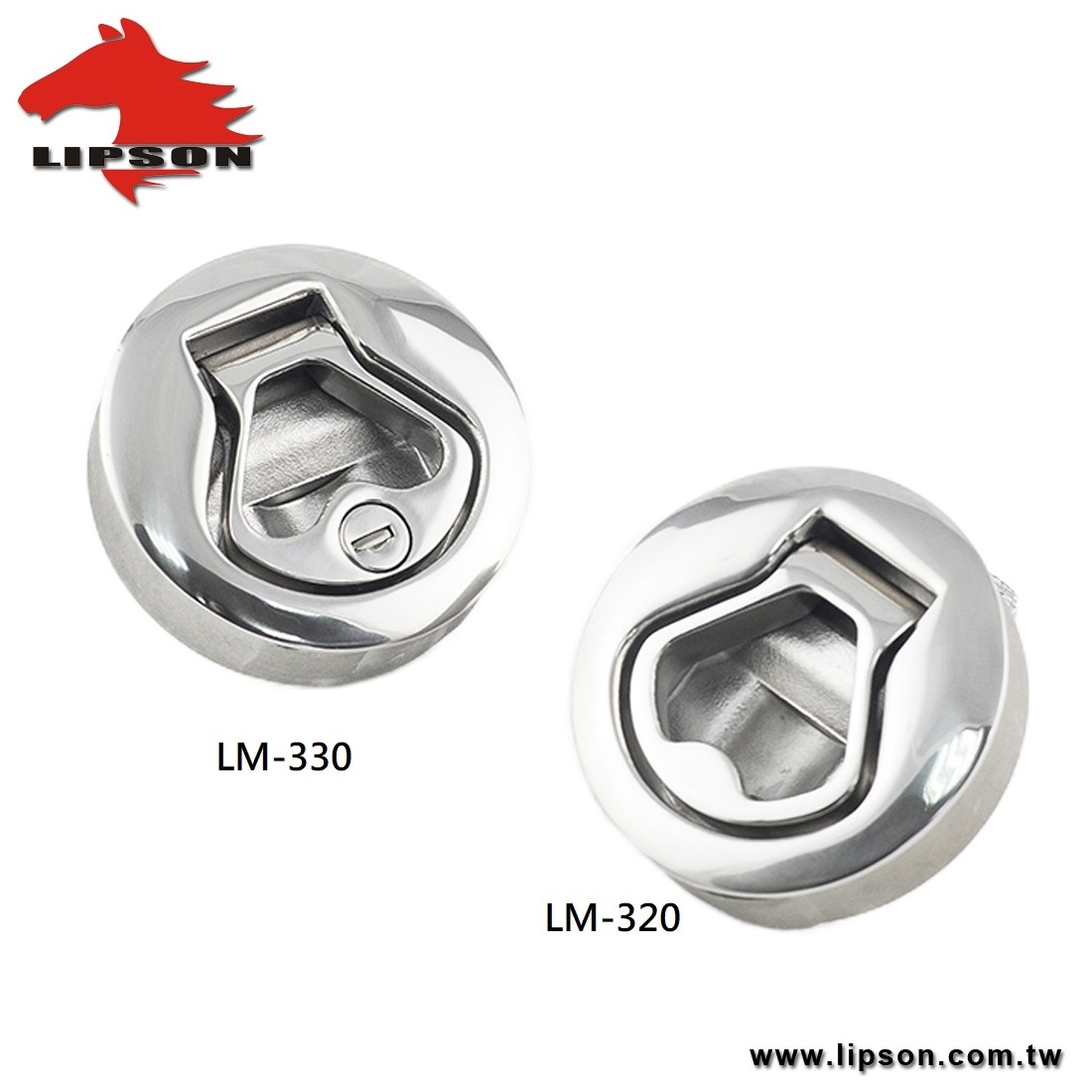 LM-330 50mm round hole  Stainless Steel Boat Marine Door Cabinet Hatch Latches Flush Lift Southco M1 Finger Pull Slam Latch