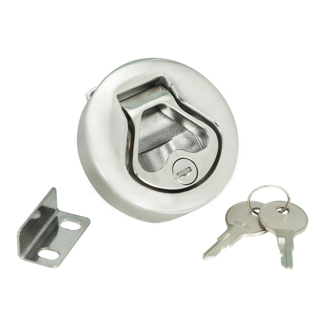 LM-330 50mm round hole  Stainless Steel Boat Marine Door Cabinet Hatch Latches Flush Lift Southco M1 Finger Pull Slam Latch