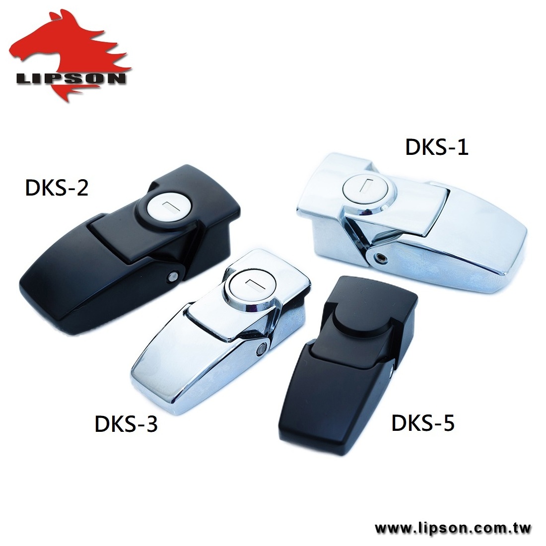 DKS-1 Zinc Alloy Bright Chrome Plated Over Center Cabinet Hasp Latch