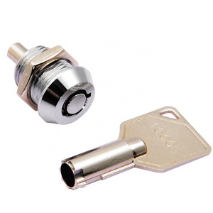 LM-520 Electric box cabinet brass tubular key push pin plunger cam lock