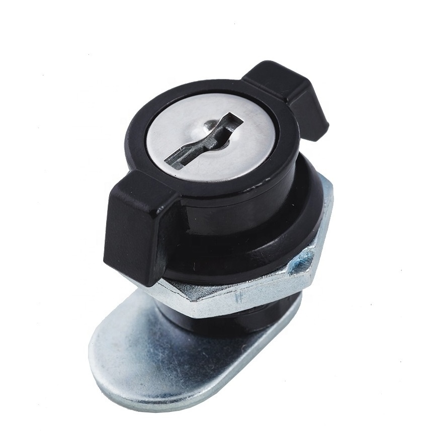 LM-815-3B Electrical Panel Medical Cabinets Zinc Alloy Black Coat Fixed Grip Plastic Wing Knob Cam Latch