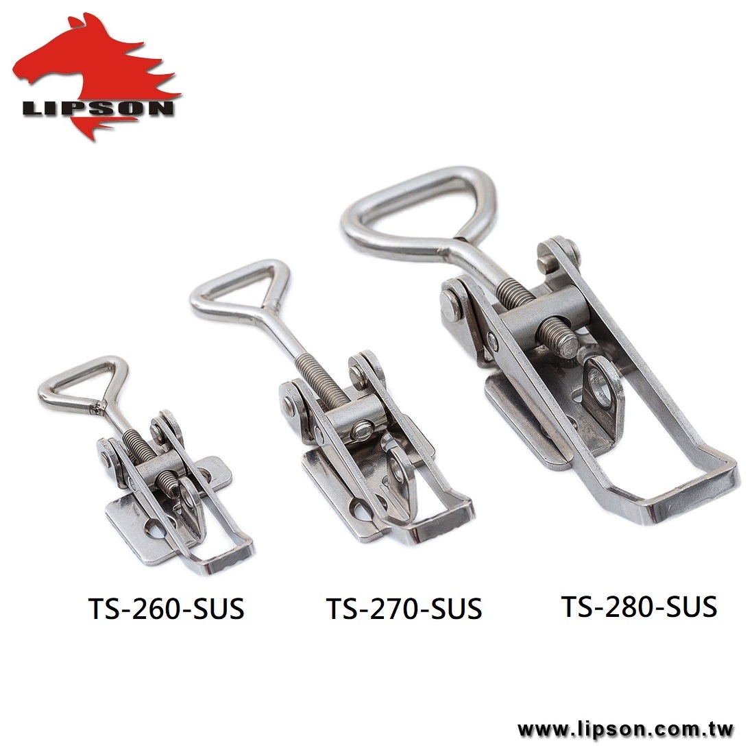 TS-260-SUS Charging piles Adjustable Draw Cabinet Hardware Heavy Duty Metal Steel Door Tension Hasp Stainless Toggle Latch