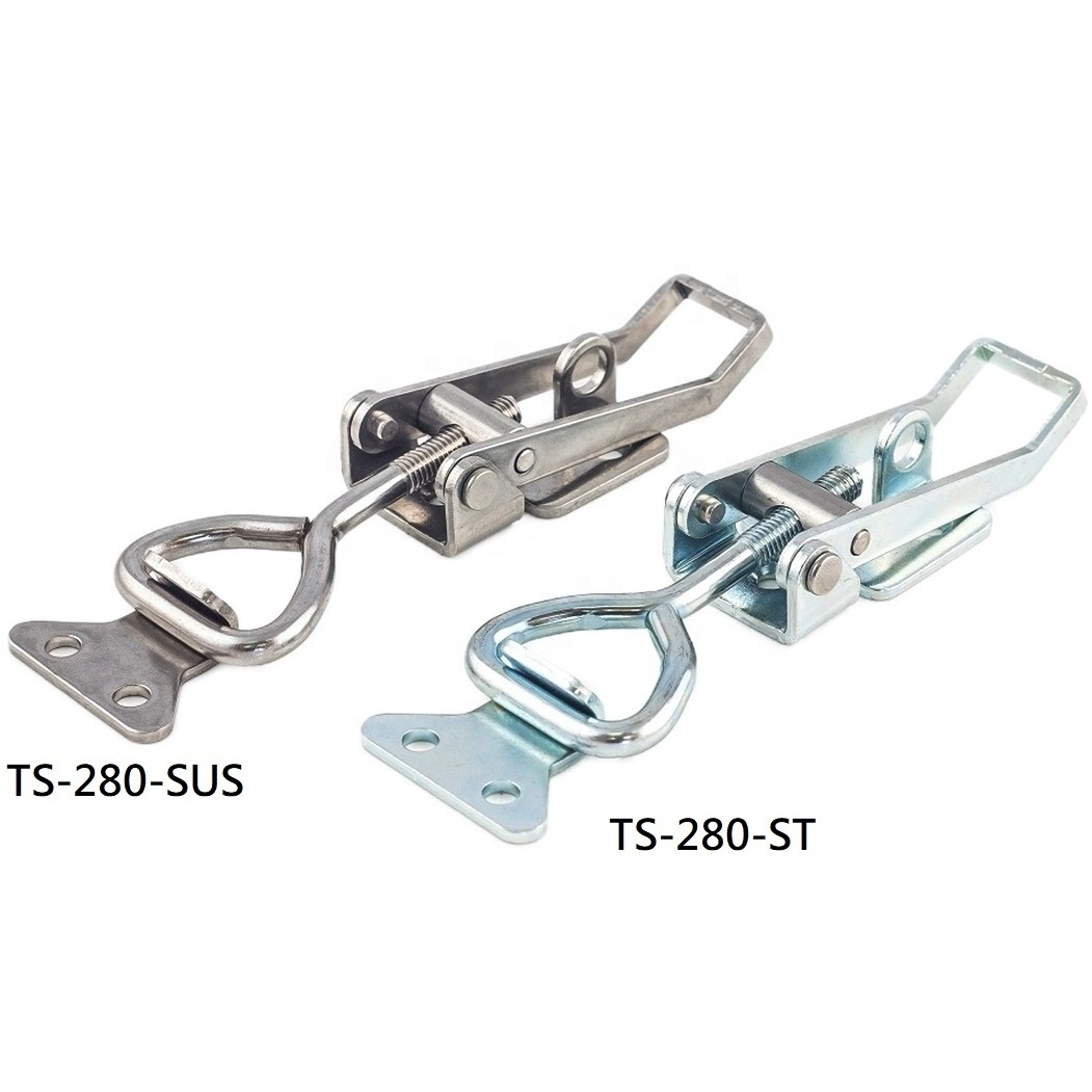 TS-280-ST Adjustable Tool Box Cabinet Steel Lock Hasp Clamp Locking Draw Over Center Toggle Latch