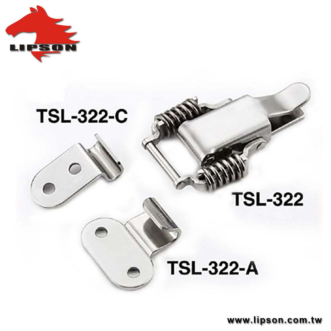 TSL-322-A Battery Cases Small Boxes Compression Spring Loaded Latches Draw Clamp Locking Adjustable Stainless Steel Toggle Latch